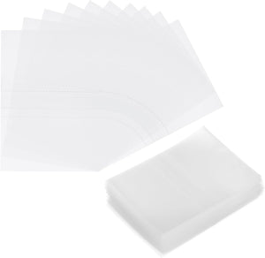 100Pcs Clear Perforated Shrink Band, 55x40mm PET Heat Shrink Wrap Bands for Bottles Fits Cap Diameter 31-34mm, Jars Seal for Dropper Test Tube Bottles