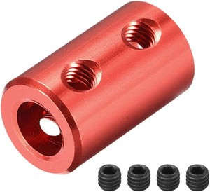 5mm to 8mm Bore Rigid Coupling Set Screw L25XD14 Aluminum Alloy,Shaft Coupler Connector,Motor Accessories,Dark Red