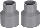 PVC DWV Reducing Coupling Schedule 40 Gray 25mm x 40mm Socket 2Pcs