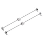 Linear Motion Rod Shaft Guide Set 2pcs 8mm x 500mm Linear Motion Guides Steel Plated Smooth with 2pcs SCS8UU Bearing Block & 4pcs Shaft Support for Automated Machines CNC