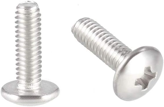 Machine Screws, M2.5x8mm Phillips Screw, 304 Stainless Steel, Fasteners Bolts 50Pcs