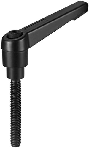 M6 x 32mm Maniglia Regolabile leva di bloccaggio a vite pulsante ratchet maschio vite avvitabili perni a vite maniglie ruotanti bloccanti vite di rilascio rapido nero