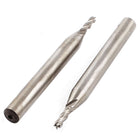 2.5mm Cutting Dia 6mm 4 Spiral Flutes Straight Shank Cutter Tool HSS-AL End Mill Bit 2pcs