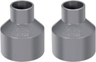 PVC DWV Reducing Coupling Schedule 40 Gray 25mm x 50mm Socket 2Pcs