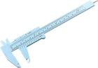 Vernier Caliper 150mm Mini Double Scale Plastic Metal Ruler Measuring Tool Blue