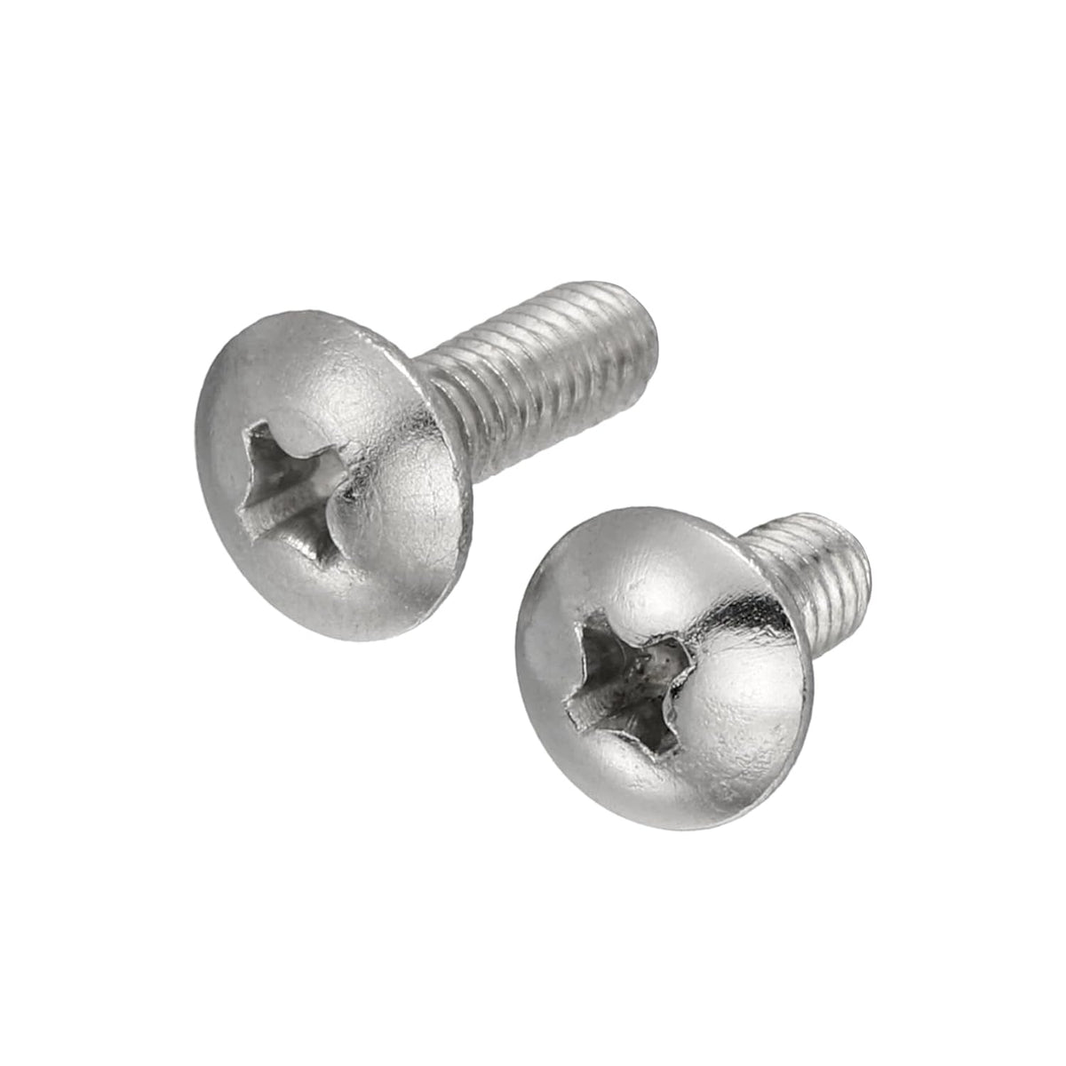 Phillips Head Machine Screws, M4x8mm and M4x12mm Stainless Steel Silver Tone 100pcs