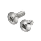 Phillips Head Machine Screws, M4x8mm and M4x12mm Stainless Steel Silver Tone 100pcs