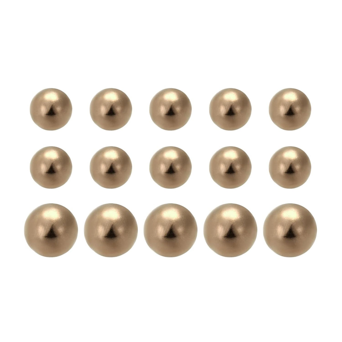 5/8-inch, 1/2-inch Precision Solid Brass Bearing Balls 15pcs
