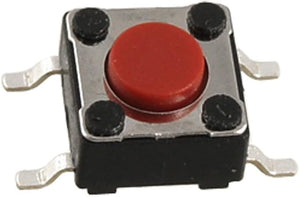 10 Pcs Red Momentary Tact Tactile Push Button Switch Surface Mounted Devices SMT PCB 4 Pin 6 x 6 x 4.3mm