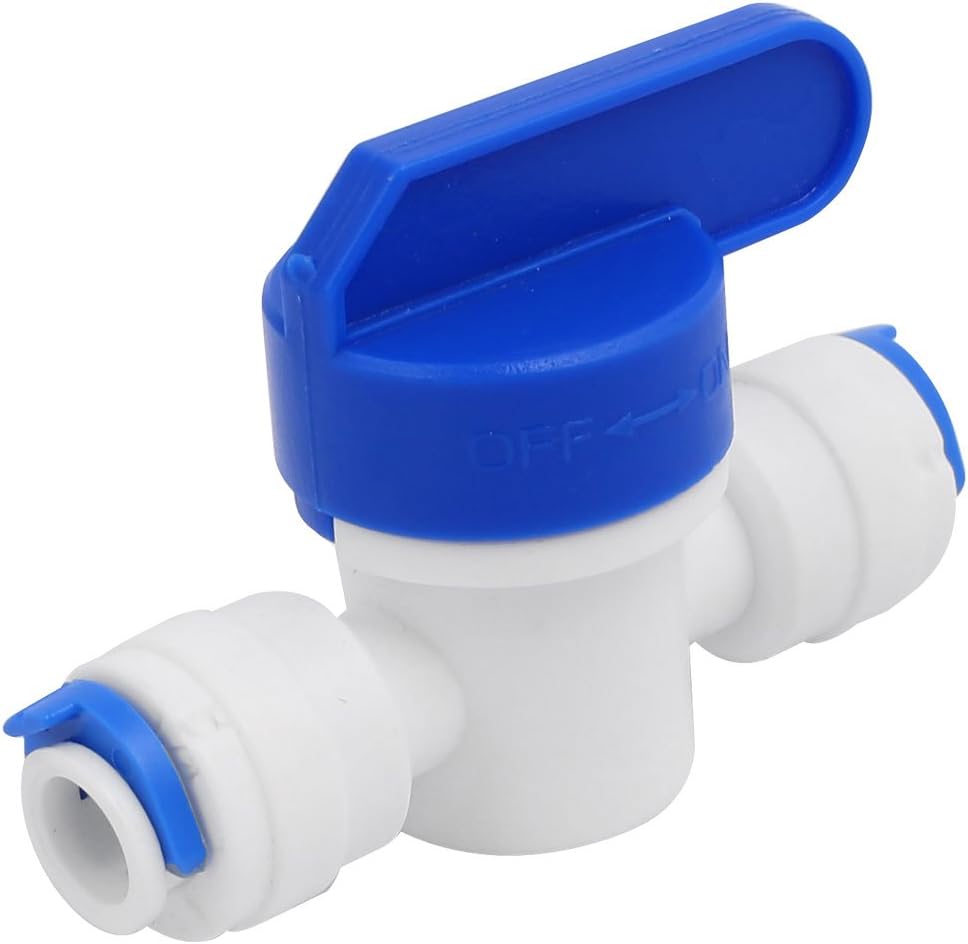 10mm OD Dual Ways Rotary Lever Plastic Water Pipe Fittings Ball Valve