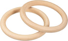 2Pcs 125mm(5-inch) Natural Wood Rings, 15mm Thick Smooth Unfinished Wooden Circles for DIY Crafting, Knitting, Macrame, Pendant