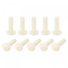 Nylon Machine Screws, M8x25mm Slotted Pan Head Fasteners Bolts for Electronics, Communications, Equipment, 40Pcs