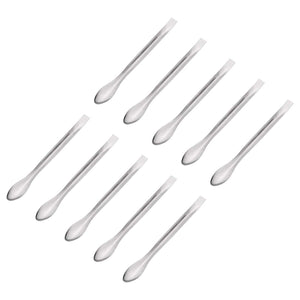 Micro Scoop 140mm Stainless Steel Reagent Sampling Lab Spoon Spatulas for Laboratory 10Pcs