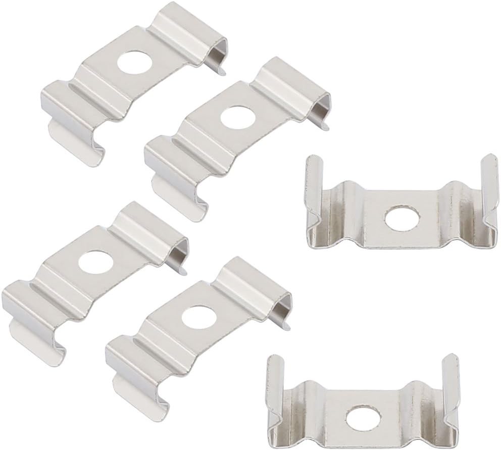 T4 Clips Bracket Hanger for LED Light Tube, LED Fluorescent Tube Light Fixture, Stainless Steel, Pack of 6