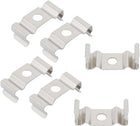 T4 Clips Bracket Hanger for LED Light Tube, LED Fluorescent Tube Light Fixture, Stainless Steel, Pack of 6