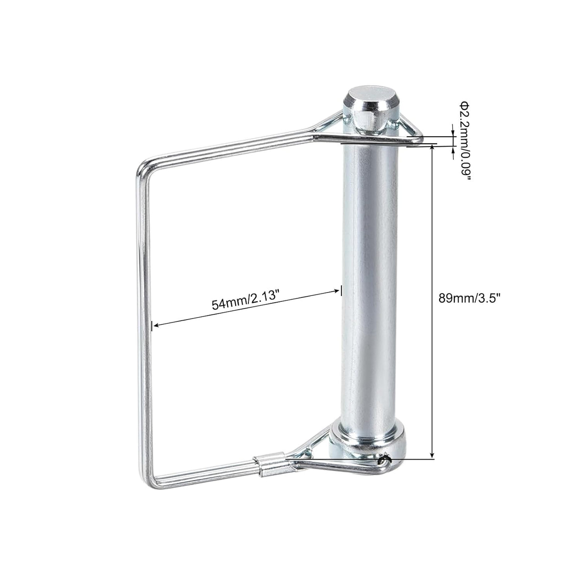2Stück 5/16" Dia Anhängerkupplungspin, 1-3/4" Langer Anhängerkupplungspinschaft Sperrpin, Quadratischer PTO Pin für Landwirtschaftsanhänger Wagen Rasenanhänger Gartenanhänger