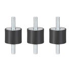 25 x 20mm Rubber Mounts,Vibration Isolators,Shock Absorber with M6 x 18mm Studs 3pcs