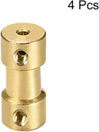 2mm to 2.3mm Bore Rigid Coupling, 20mm Length 9mm Diameter, Copper Shaft Coupler Connector, Brass Tone 4Pcs