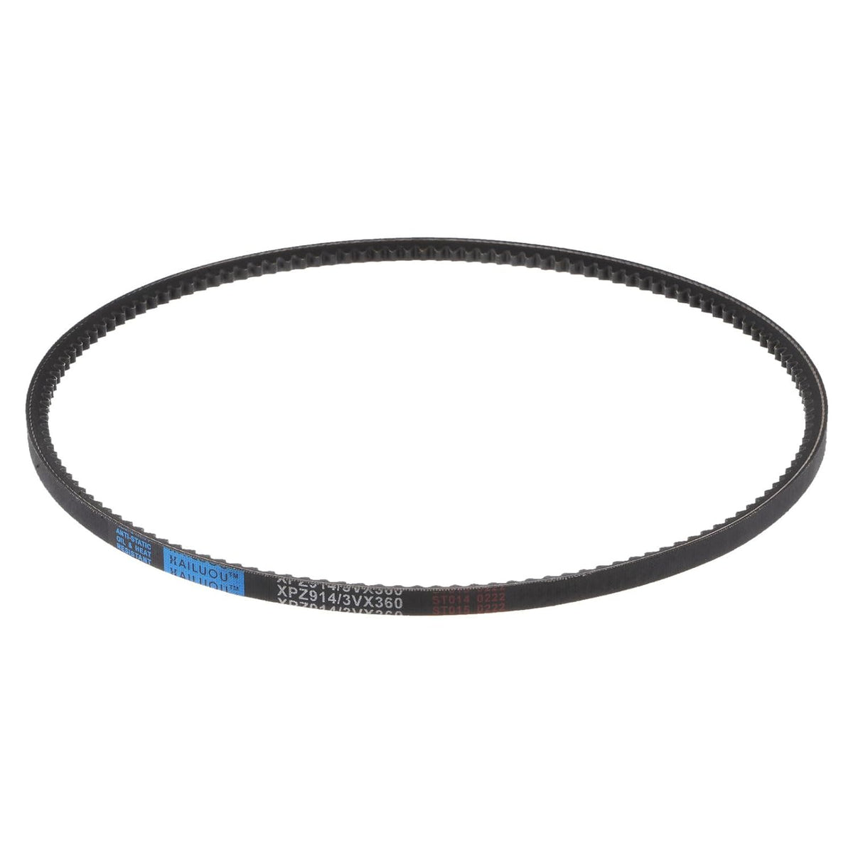 3VX360 Rubber V-Belt, Raw Edge Cogged Industrial V Belts 36" Length x 0.38" Width x 0.32" Thickness