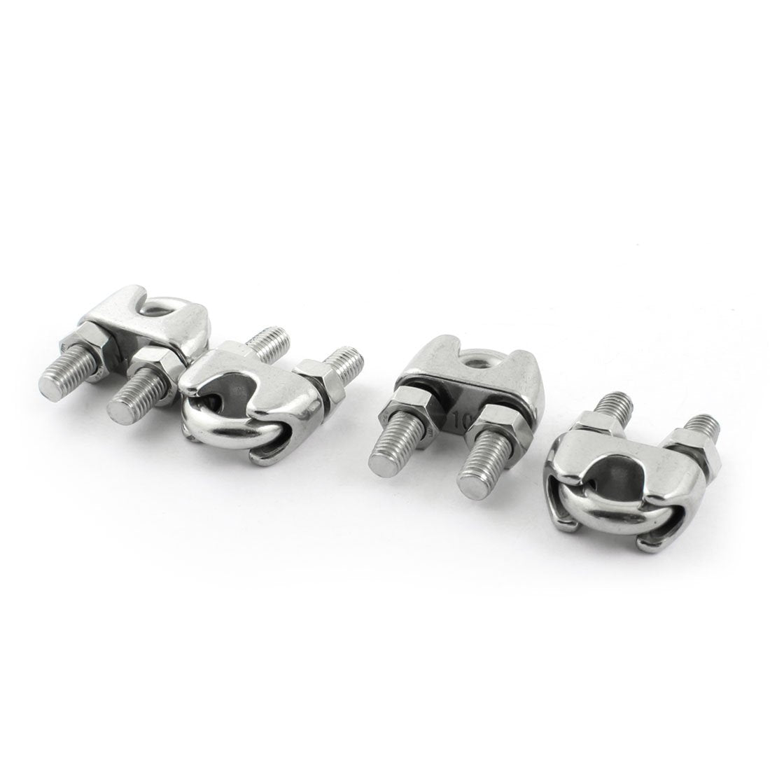 4 x Stainless Steel Cable Clip Saddle Clamp for 3/8-inch Wire Ropes