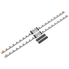 2pcs MGN9 400mm Linear Guide Rail with 2pcs MGN9H Sliding Carriage Block Bearing Steel and 2pcs Plastic Mini MGN12 Linear Guide for DIY 3D Printers and CNC Machine, Silver