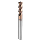 Carbide Square End Mill, 1/4" Dia TiSiN Coated 4 Flutes Milling Bit Cutter, for Hardened Steel Stainless Steel Cast Iron, 1/4" Shank 3/4" Cut Length 2-1/2" Long HRC55
