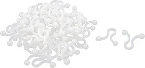 Plastic U Shape Household Twist Lock Cable Wire Ties 50pcs White
