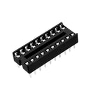 10pcs DIP IC Chip Socket Adaptor 2.54mm Pitch 7.6mm Row Pitch 2 Row 20 Flat Pins Soldering