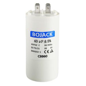 LinkMejor CBB60 40uF 450 Volt 50/60Hz AC Condensatore Rondello di Avvio con Due Set di Inserzioni per Condensatore di Corso AC del Motore o Pompa di Calore Piscina o Condizionatore d'Aria