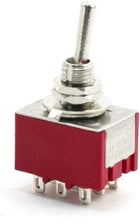 AC250V 2A AC125V 5A 9 Pin 2 Position ON/ON 3PDT Toggle Switch