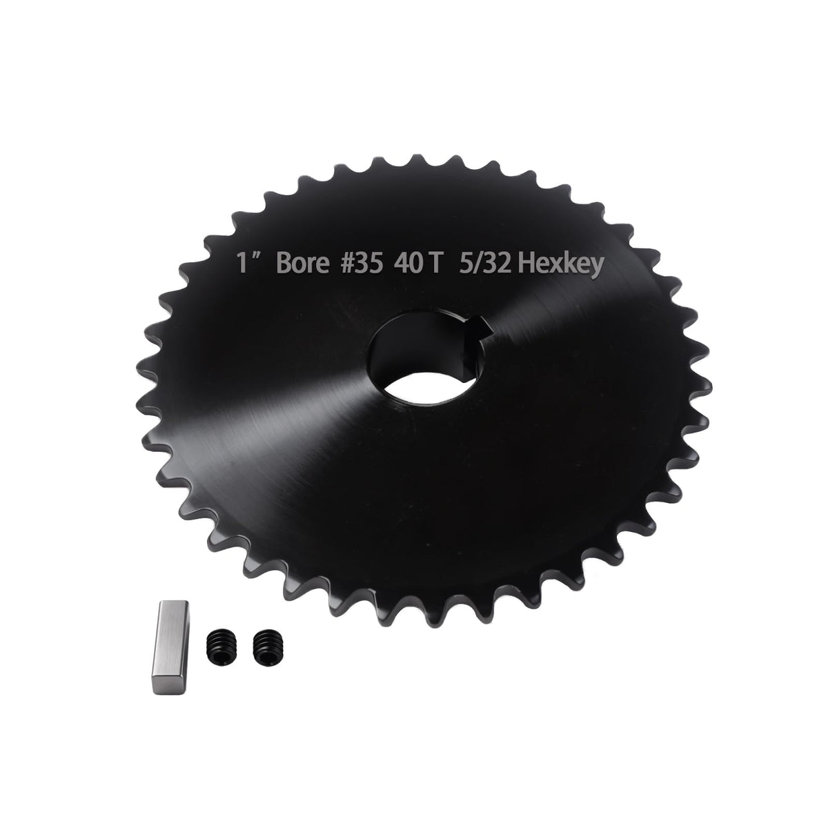 #35 Sprocket 40T 1" Bore Verharde Zwarte Oxide