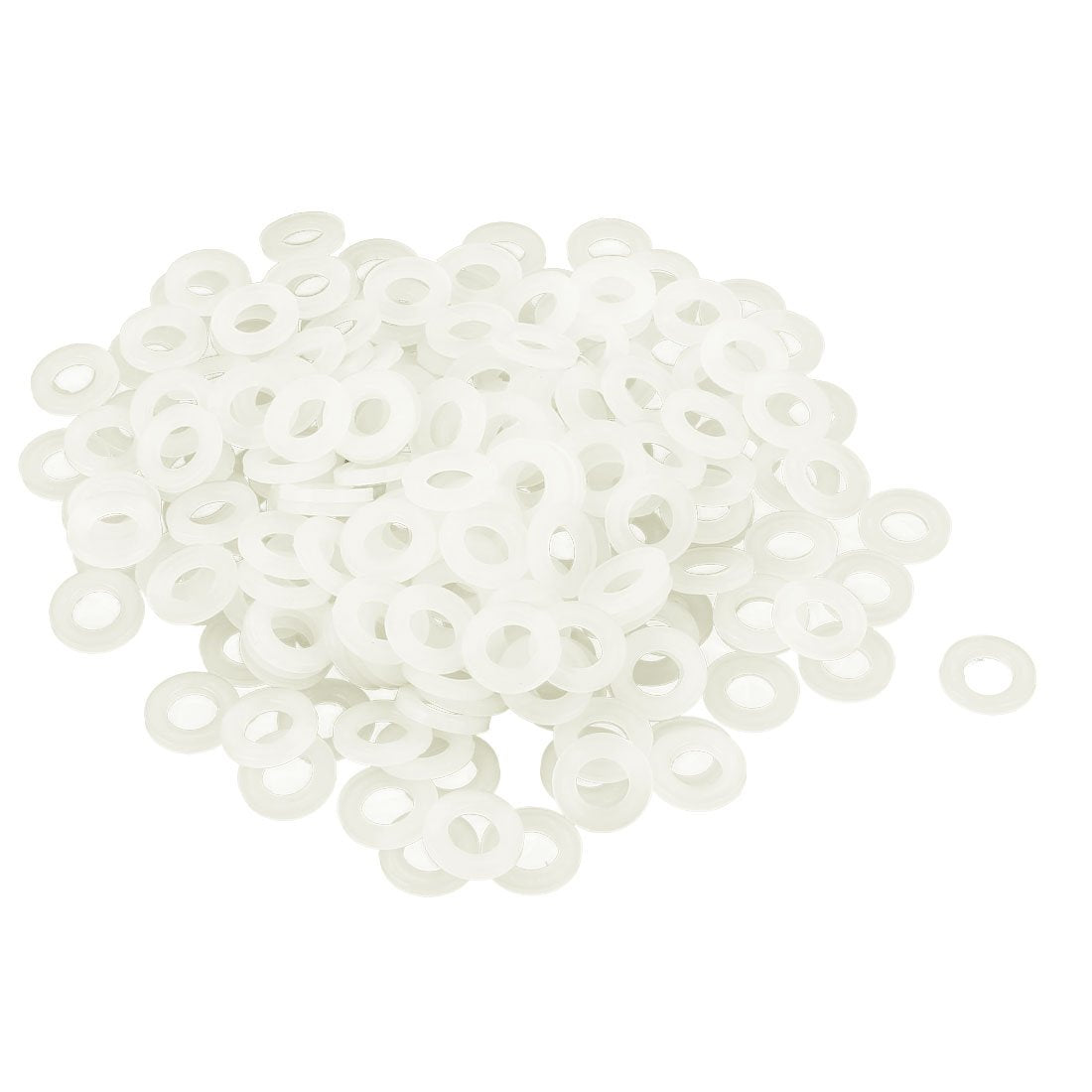 Nylon Flat Washers M6 12mm OD 6mm ID 1.5mm Thickness Sealing Gasket for Faucet Pipe Water Hose, White, Pack of 200