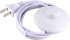 Linjalatchende fotpedal trykkbryter, rund lampe fotkontroll ON/Off fotbryter med 1.8M kabel US-plug hvit