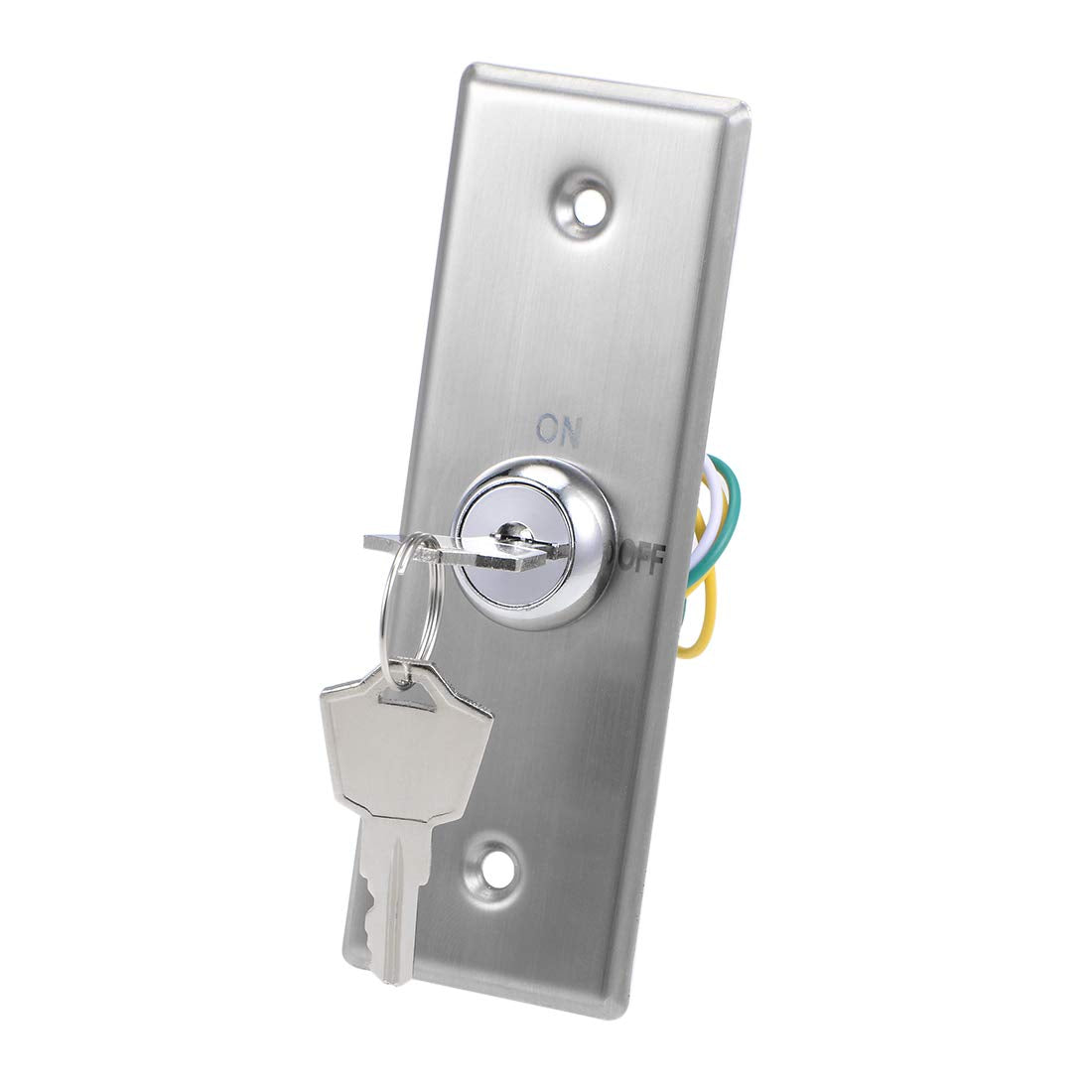 Key Switch Lock On/Off Exit Door Lock Emergency Door Release DPST for Access Control with 2 Keys