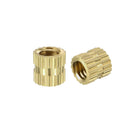 Knurled Insert Nuts - 50Pcs M4 x 5mm Length x 5mm OD Female Thread Brass Threaded Insert Embedment Nut for 3D Printer