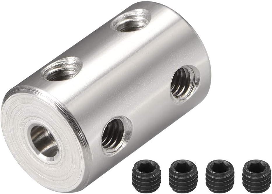 4mm to 4mm Bore Rigid Coupling Set Screw L22XD14 Stainless Steel,Shaft Coupler Connector,Motor Accessories