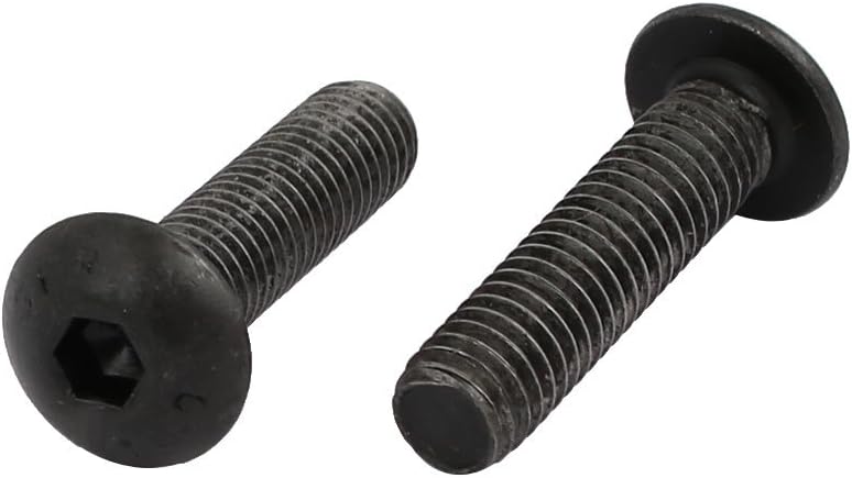 2pcs M5x20mm 10.9 Grade Hex Socket Reverse Left Hand Thread Screw Bolt Black