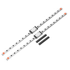 2pcs MGN7 300mm Linear Guide Rail with 2pcs MGN7H Sliding Carriage Block Bearing Steel and 2pcs Plastic Mini MGN12 Linear Guide for DIY 3D Printers and CNC Machine, Silver
