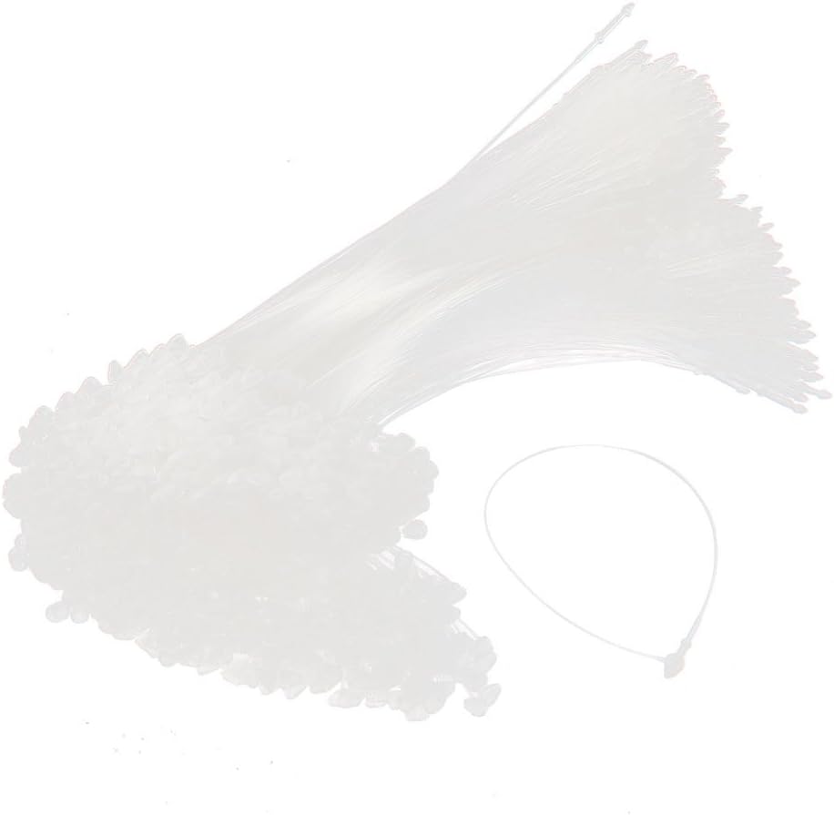 1000 Pcs 7" Snap Lock Pin Security Loop Plastic Tag Fastener