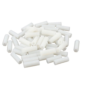 3mm x 18mm M3 Female Thread White Nylon PCB Spacer Hex Stand-Off 50Pcs