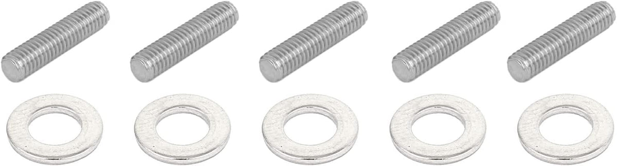 M6x12mmx0.9mm Round Flat Washer 200pcs and M6x25mm Fully Threaded Rod 20pcs