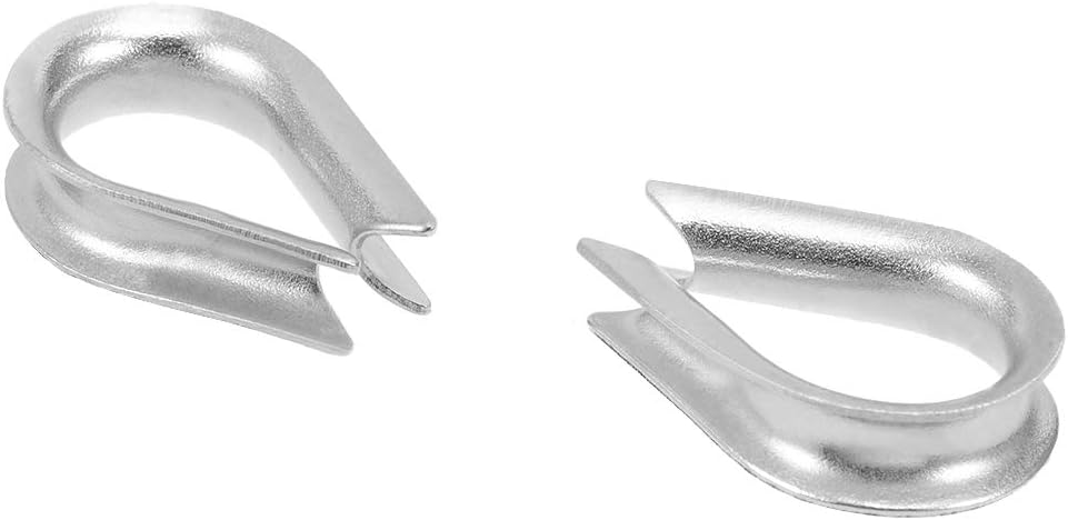 20 Pcs M3 Stainless Steel 3/32"-1/8" Wire Rope Cable Thimbles Rigging