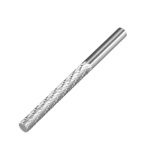 HSS Rotary Files 1/4" Shank, Double Cut Top Flat Cylinder Shape Rotary Burrs Tool 6mm Dia, for Die Grinder Drill Bit Wood Soft Metal Carving Polishing Model Engineering