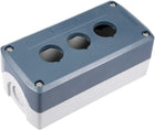 Push Button Switch Command Station Box 22mm 3 Button Hole Waterproof Gray and White
