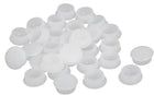15mm Dia Plastic Round Flush Mounted Tube Insert Hole Covers White 30pcs