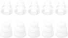 10 Pcs Soft Silicone Earbuds, Replacement Earbud Tips Fit 5mm Earplugs with 3 Flange Noise Cancelling Triple Flange Ear Cushion Earpads for in-Ear Earphones, White