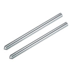 2pcs Diamond Dressers Single Tapered Point Grinding Wheel Round Pen Dressing Tools 3/8" x 6", Silver Tone