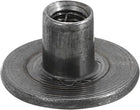 M4 T-Nuts, 12pcs Carbon Steel Tee Nut Round Base Weld Nuts 8mm Height Through Hole Flange Insert Female Thread Plate Nuts, Dark Gray