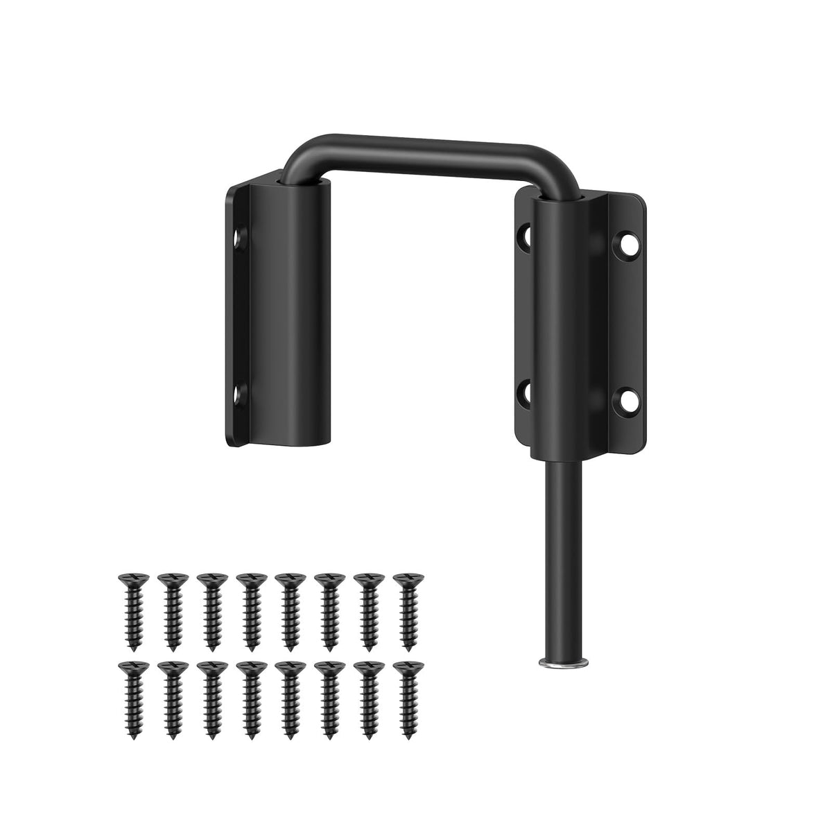 LinkMejor Bucățel de Încuietoră pentru Ușă Alunecătoare, 2-3/8 Inch Încuietoră Ușă Fermă Black 1PC