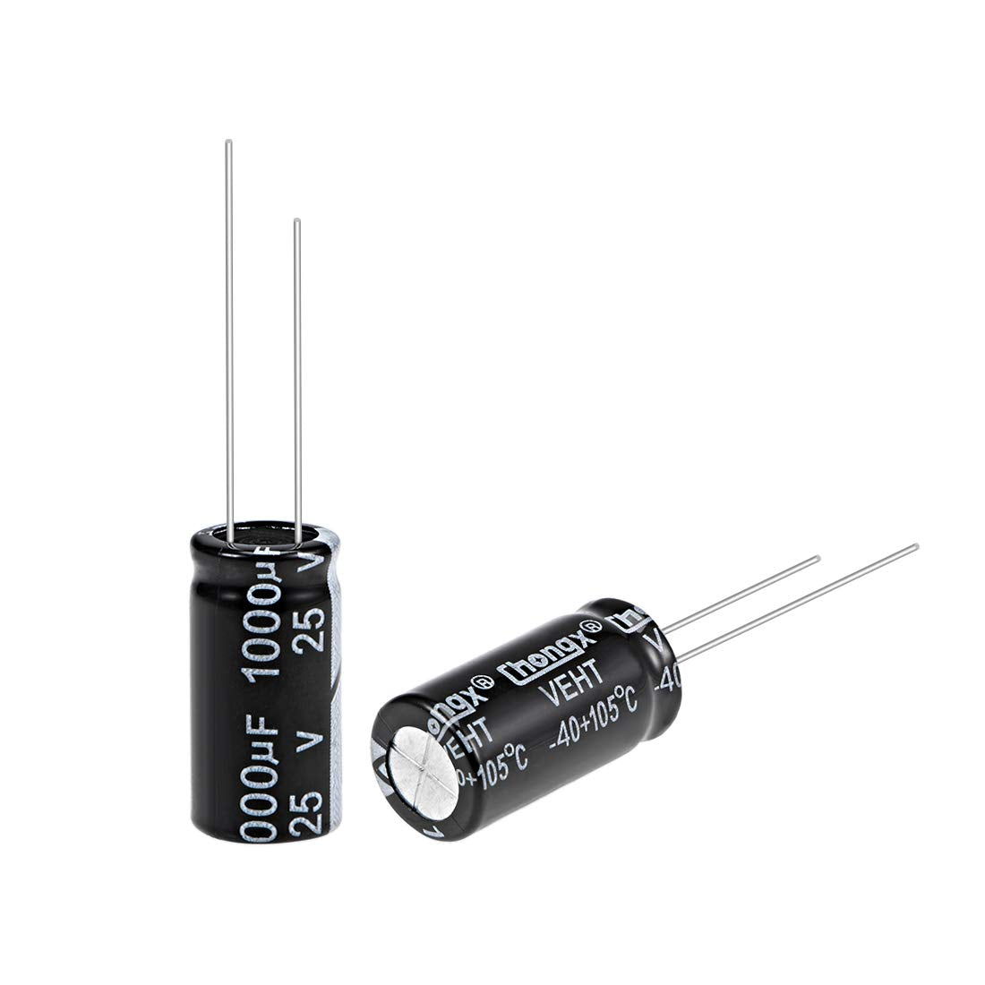 1000uF 25V Capacitor, Aluminum Electrolytic Capacitors 105C High Temp 10pcs